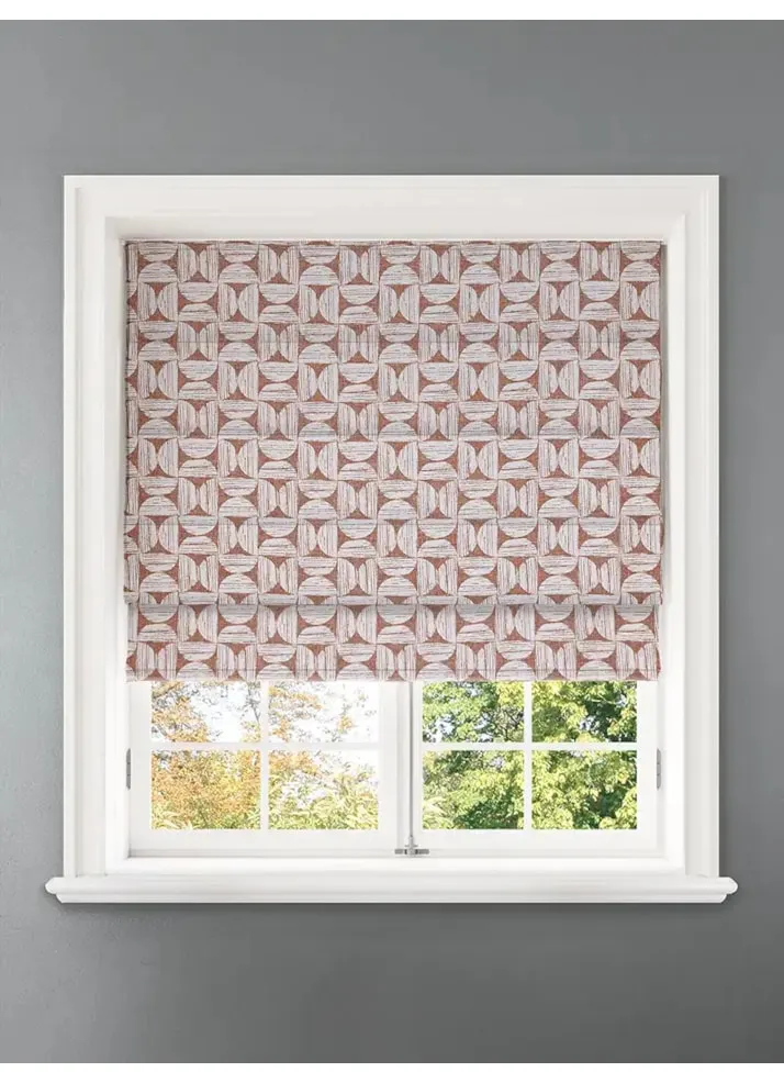 Penthouse Crescent Sandstone Geometric Pattern Roman Blind