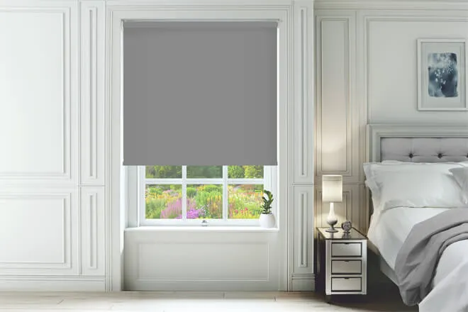 Primero Dark Grey - Blackout Roller Blind
