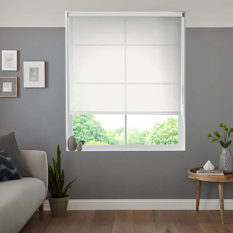 Insta Fit No Drill Freesia White Roller Blinds - Fit In 30 Secs