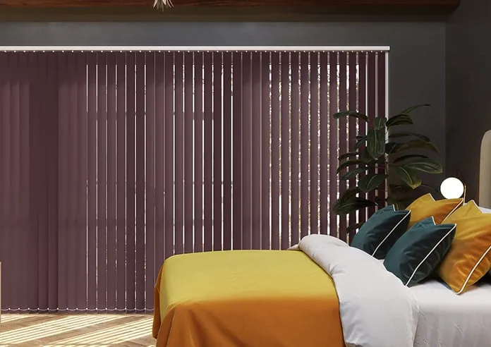 Trinity (Blackout) Plum - Vertical Blind