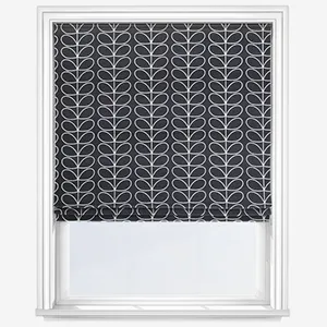 Orla Kiely Linear Stem Liquorice Roman Blind