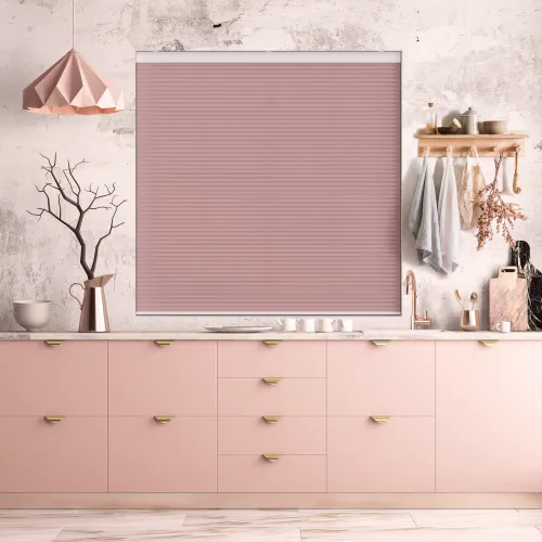 Maven Soft Pink Cordless Honeycomb Pleated Blind