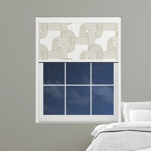 Serene Swirl Charcoal Blocout Blind