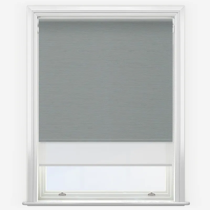 Double Roller Plaza Graphite White Double Roller Blind