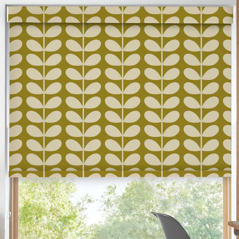Orla Kiely Solid Stem Made To Measure Blackout Roller Blind Seagrass