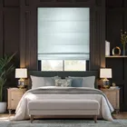 Osaka Faux Silk Blue Topaz Roman Blind