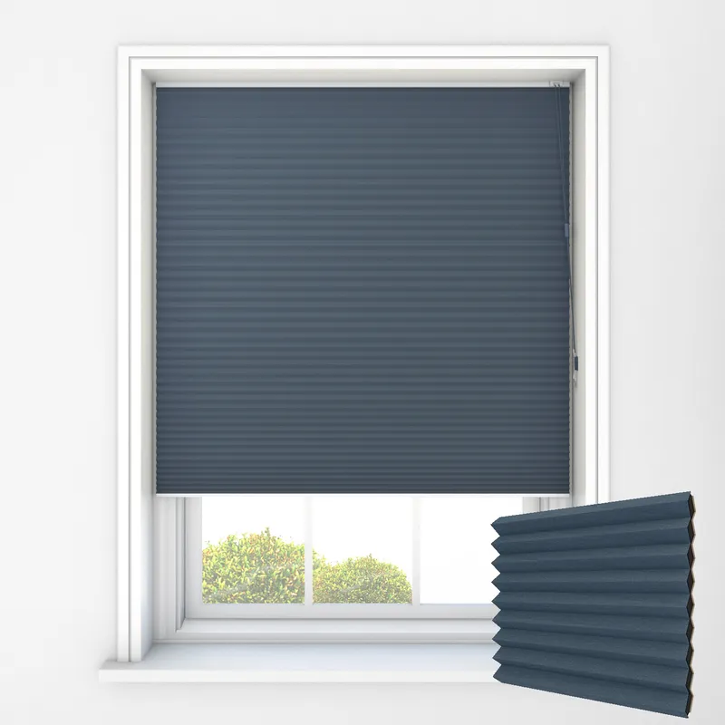 Luna Navy Thermal Blackout Honeycomb Blinds
