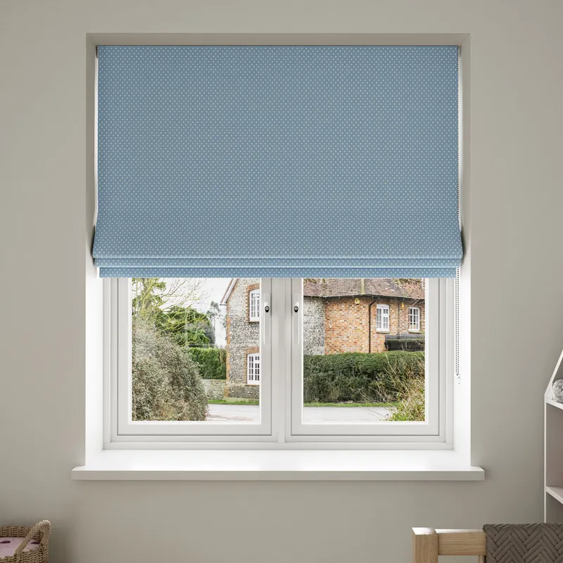 Laura Ashley Louise Star China Blue Blinds Uk