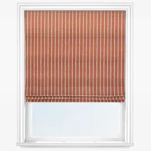 Rowing Stripe Paprika Roman Blind