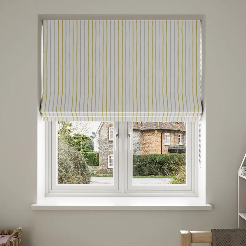 Laura Ashley Painterly Stripe Yellow Blinds Uk