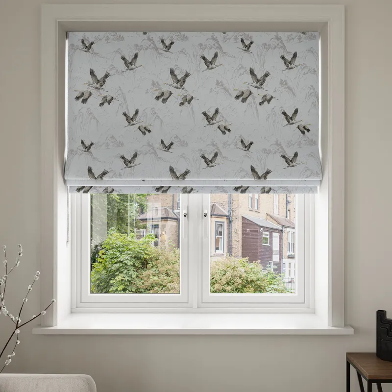 Laura Ashley Animalia Embroidered Silver Blinds Uk