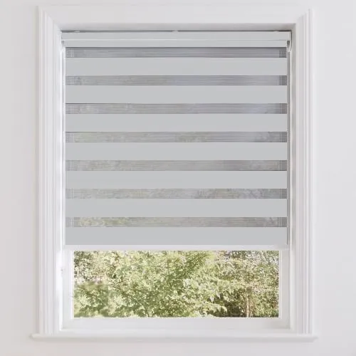 Dayspring Light Grey (Blackout/sheer) Day & Night Roller Blinds