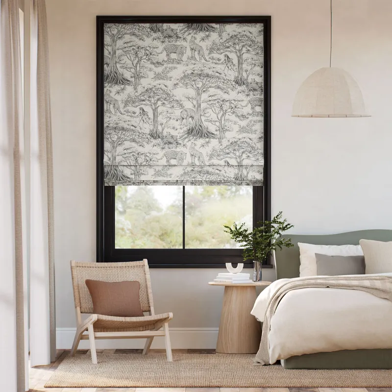 Kisumu Charcoal Roman Blind