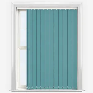 Deluxe Plain Ocean Green Vertical Blind