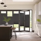 Bifold Adapt Duoluxe Liquorice Pleated Blind