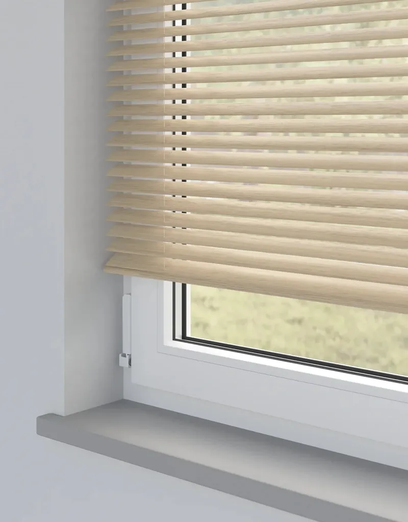 Expressions Greige Faux Wooden Blind - 50mm