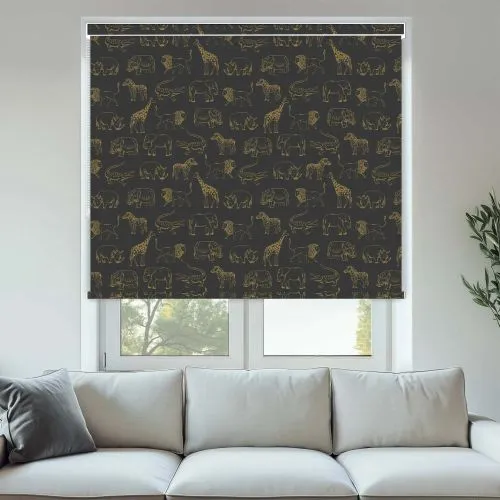 Twilight Trail Gold Pelmet Roller Blinds - Stylish Window Coverings