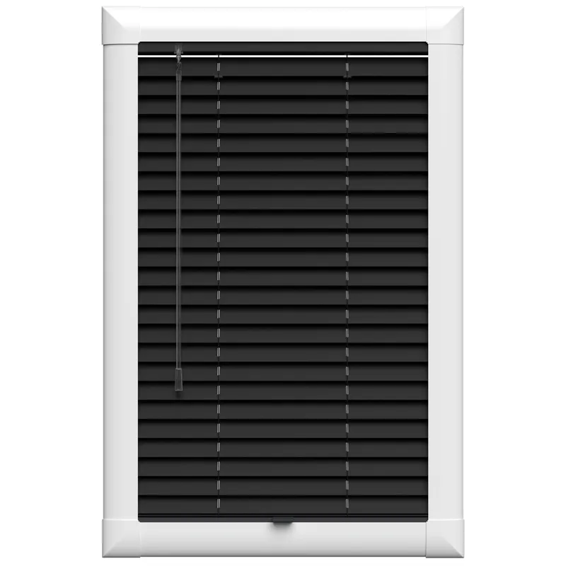 Midnight Black Perfect Fit Uk - Wooden Blinds