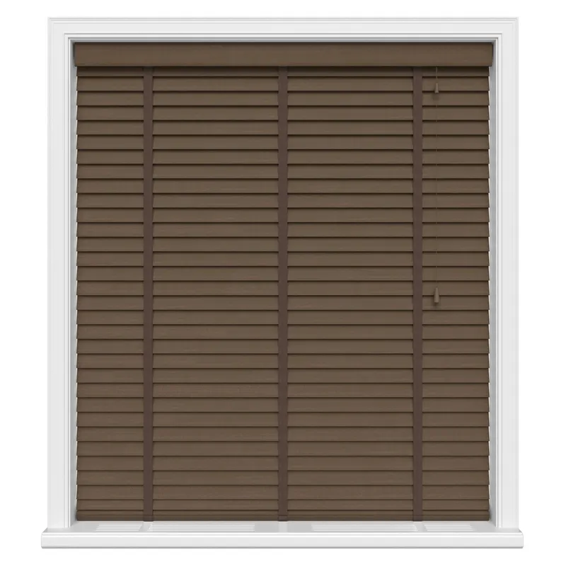 Seared Oak Real Wood With Tapes Motorised Uk - Motorised Blinds