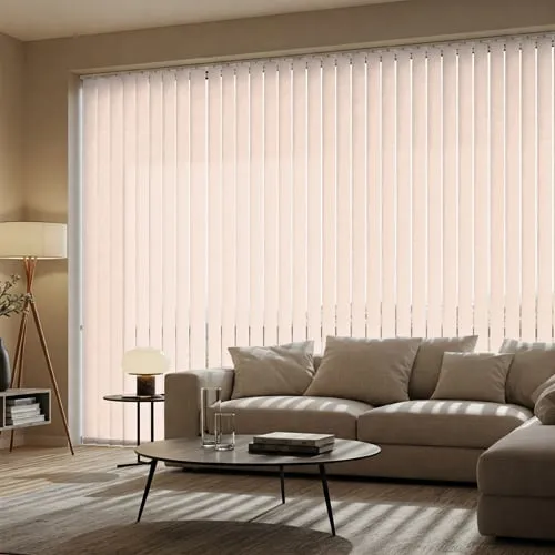Rhapsody Peach Light Filtering Vertical Blinds