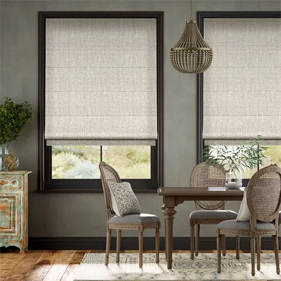 Chenille Moonstone Roman Blind