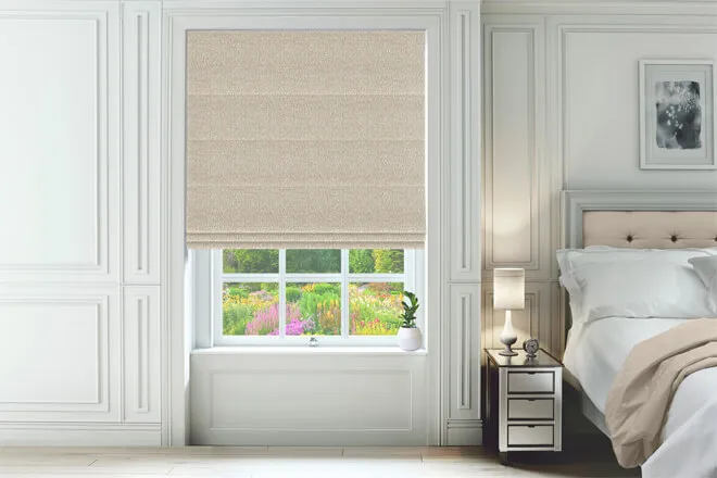 Joplin Cream - Patterned Roman Blind
