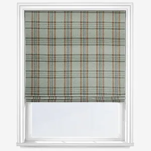 Moon Coates Aqua Rust Roman Blind