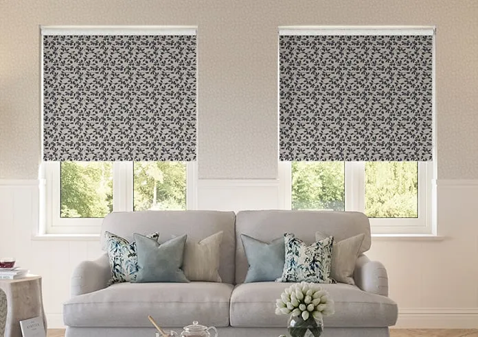 Oak Leaves Monochrome - Roller Blind