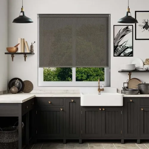 Dark Grey Sun Screen Roller Blind