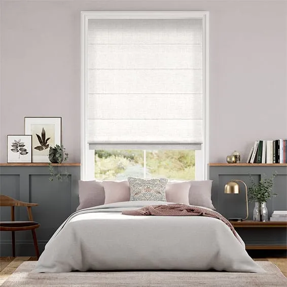 Acantha Snow White Roman Blind