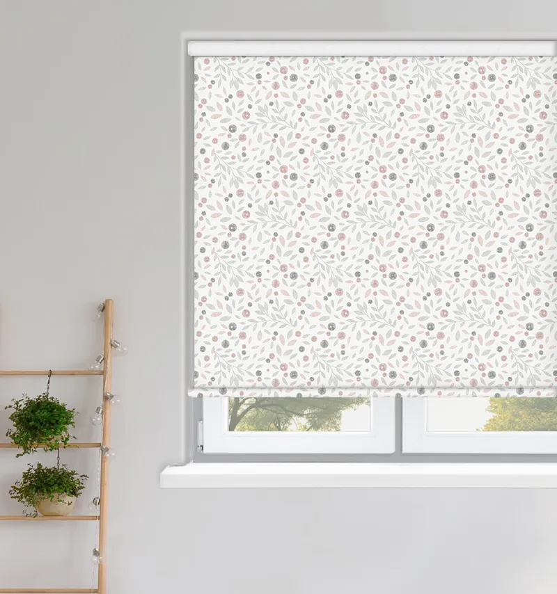 Cotton Flower Blush Roller Blinds
