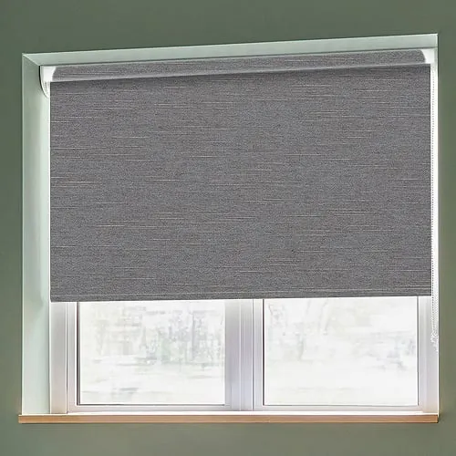 Linenweave Charcoal Grip Fit Roller Blinds