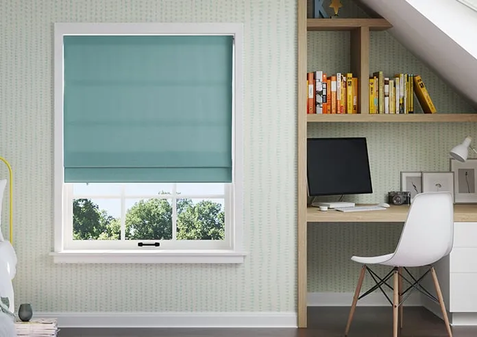 Oslo Peacock - Roman Blind