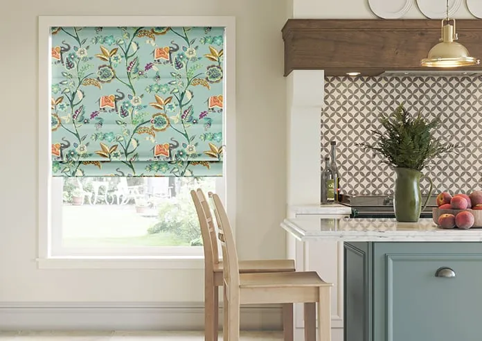 Gujarat Vintage Blue - Roman Blind