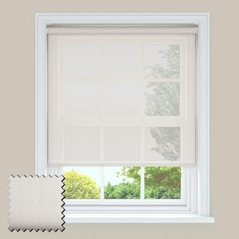 Delicate Frost White Voile Roller Blinds