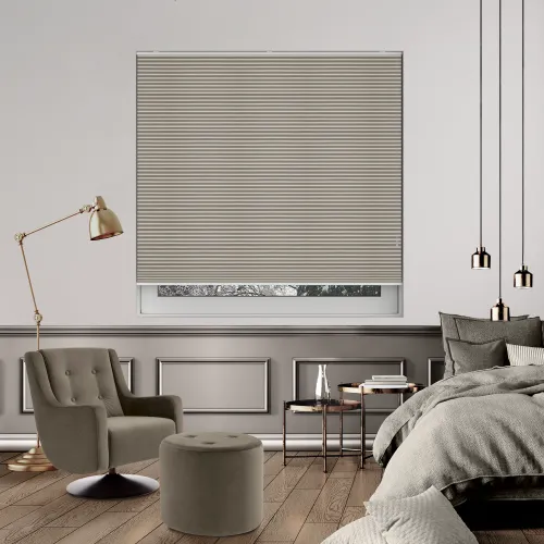 Free Hanging Vexia Blackout Stone Honeycomb Pleated Blind