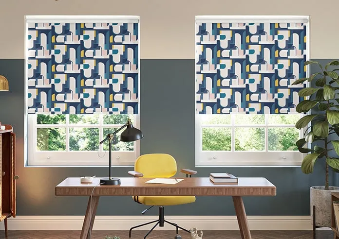 Archways Navy - Roller Blind