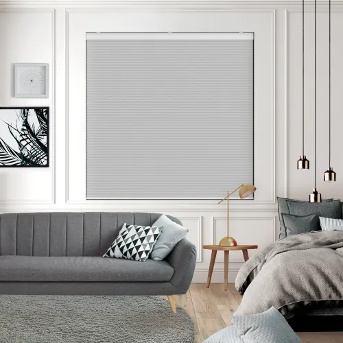 Tenso Polar White Blackout Cordless Honeycomb Pleated Blind
