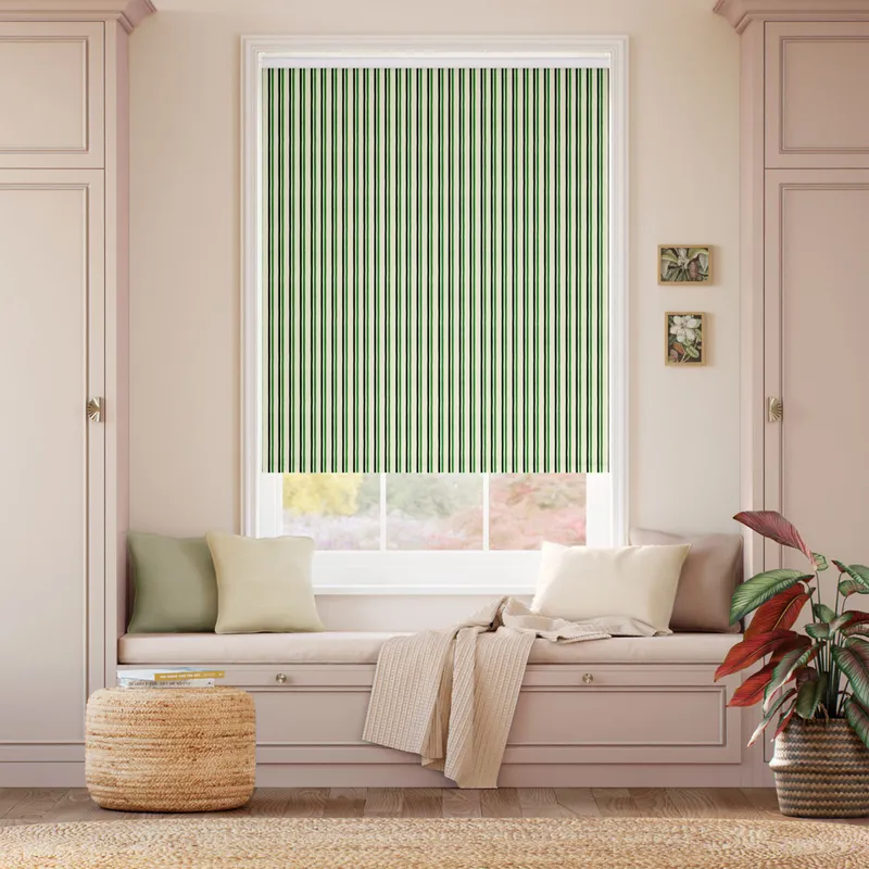 Twist2go Hand Painted Stripes Hawthorn & Dark Green Roller Blind
