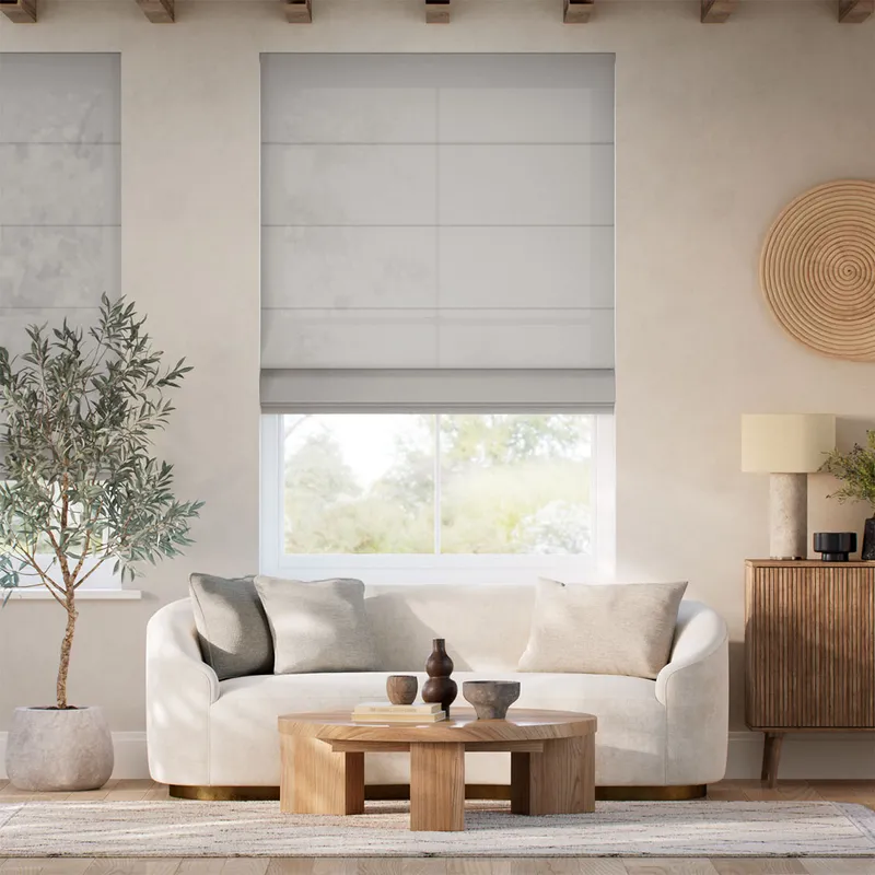 Juno Voile Smoke Grey Roman Blind