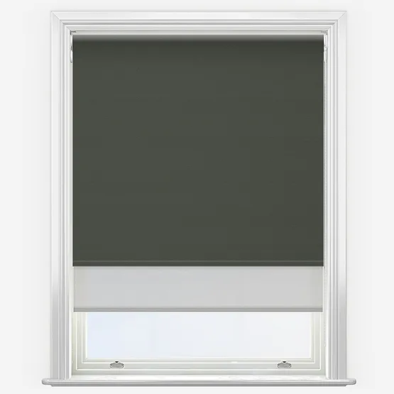 Double Roller Supreme Blackout Shadow Grey & Grey Double Roller Blind