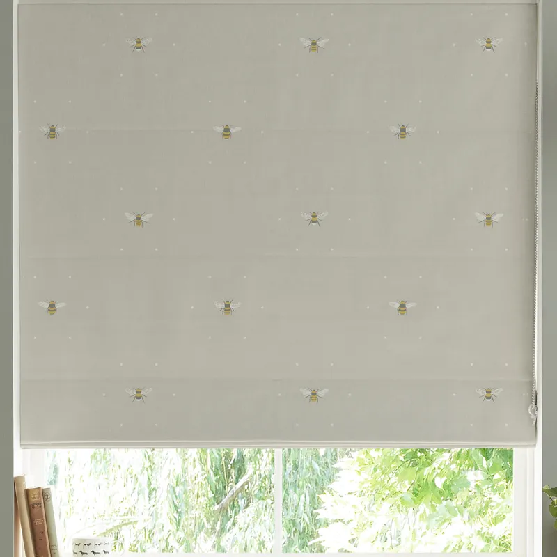 Sophie Allport Bees Made To Measure Roman Blind Soft Linen