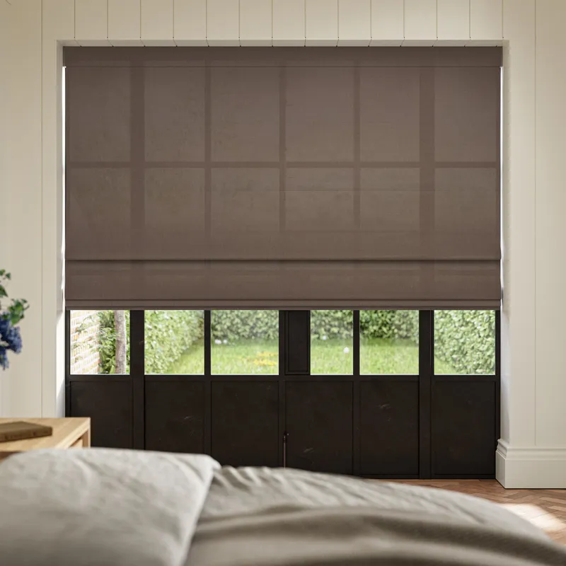 Ante Decor Celest No Joins Sheer Made To Measure Roman Blind Toffee