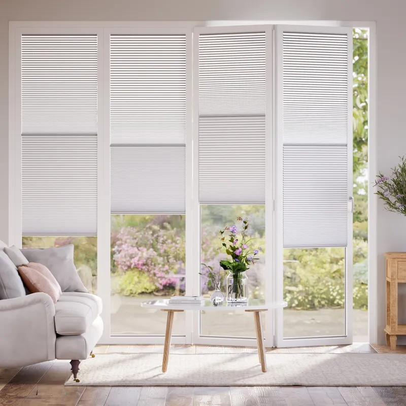 Bifold Night & Day Duo Snowdrift Pleated Blind