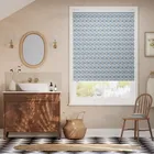 Inca Spot Blue Roller Blind