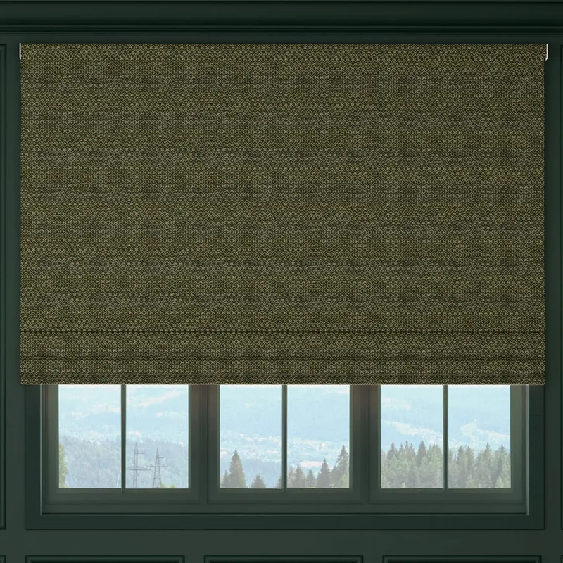 House Llewelyn-bowen Divina Made To Measure Roman Blind Forest Green
