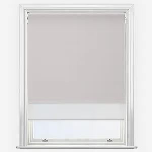 Supreme Blackout Pebble & White Double Roller Blind