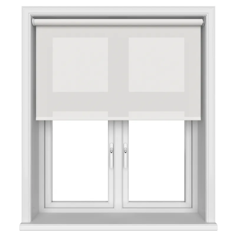 Lakeside Cotton White Motorised Roller Blind