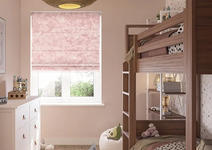 Cyrus Crushed Velvet Rose - Roman Blind