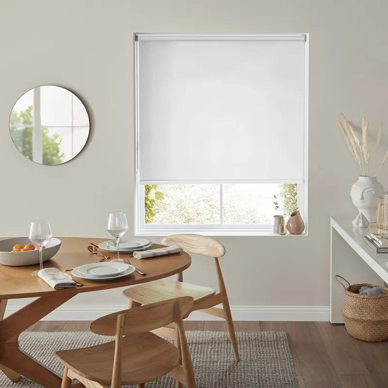 Insta Fit No Drill Wisteria Blackout White Roller Blinds - Fit In 30 S